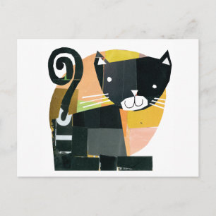 Carte Postale Portes de chat noir