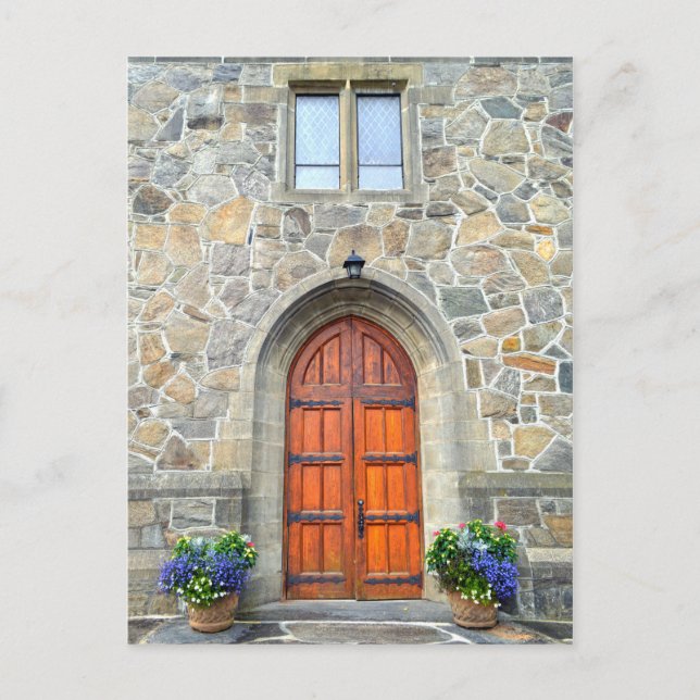 Carte Postale Portes de l'église de Woodstock, Vermont (Devant)