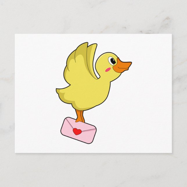 Carte Postale Porteur de lettre colombe canard (Devant)