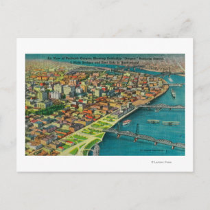 Carte Postale Portland de Air montrant Bridges et