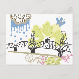 Carte postale Portland du pont Hawthorne