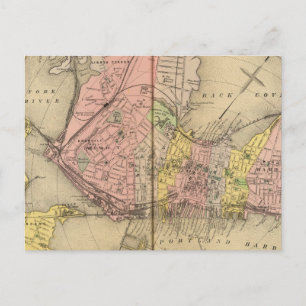 Carte Postale Portland & environs, Me