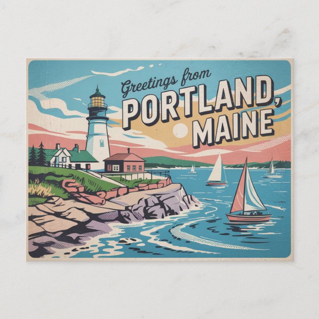 Carte postale Portland Maine (Devant)