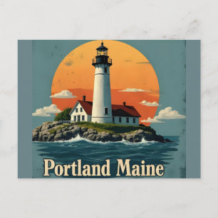 Carte Postale Portland, Maine   Phare