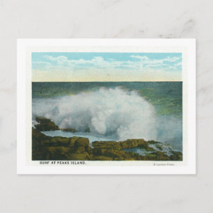 Carte Postale Portland, MainePeaks Island Vue sur le Surf