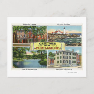 Carte Postale Portland, MaineSalutations de avec Pittoresque