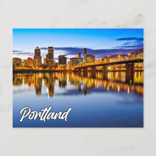 Carte Postale Portland, Oregon, Au coucher du soleil