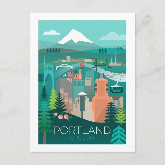 Carte Postale Portland, Oregon Postcard (Devant)