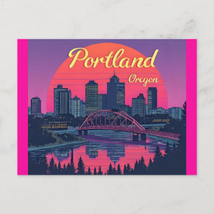 Carte Postale Portland Oregon Skyline