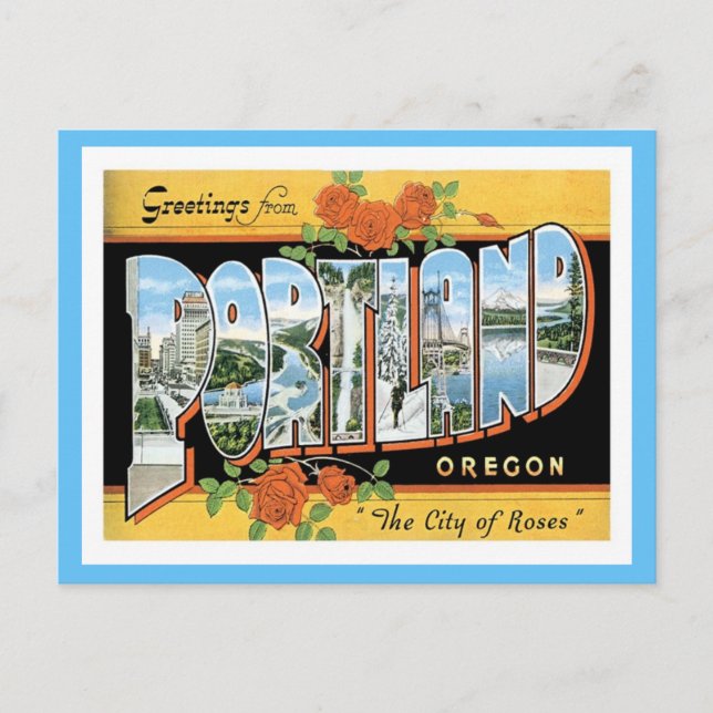 Carte Postale Portland Oregon US City (Devant)