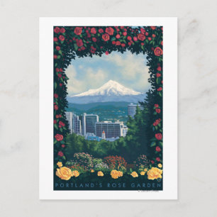 Carte Postale Portland, OregonRose Garden Scene