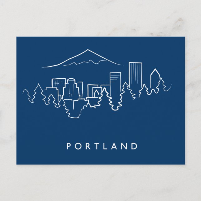 Carte Postale Portland Skyline (Devant)