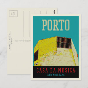 Carte Postale Porto Casa da Musica illustration Portugal