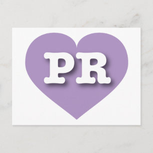 Carte Postale Porto Rico Lavender Heart - I love PR
