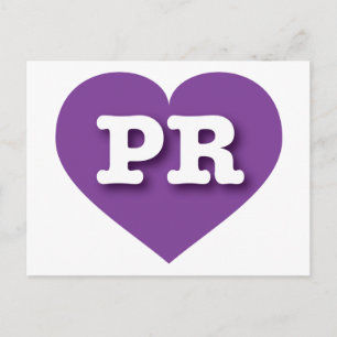 Carte Postale Porto Rico Purple Heart - I Love PR