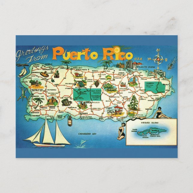 Carte postale Porto Rico Vieques (Devant)
