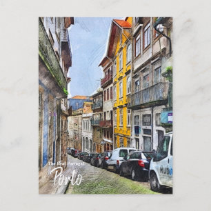 Carte Postale Porto Streets Portugal