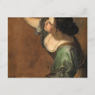 Carte Postale Portrait Allégorie Peinture Artemisia Gentilesc
