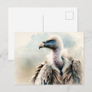 Carte postale Portrait Aquarelle Vulcain