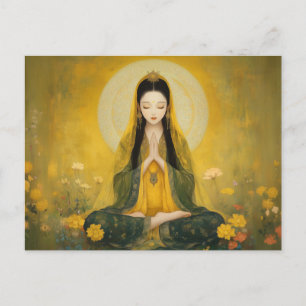 Carte Postale Portrait artistique de la déesse bouddhiste Tara j