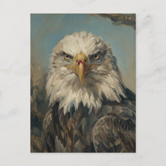 Carte Postale Portrait d'aigle chauve faune Merci pour le servic