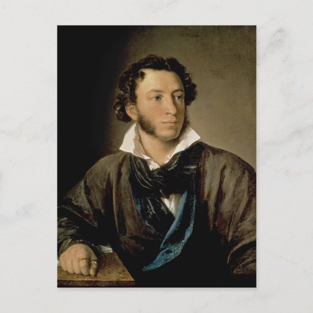 Carte Postale Portrait d'Alexandre Pouchkine (Devant)