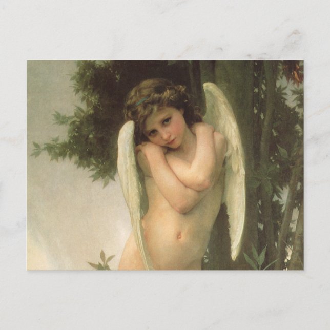 Carte Postale Portrait d'ange de Cupid (Cupidon) par Bouguereau (Devant)