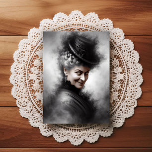 Carte Postale Portrait d'art de femme victorienne mystérieuse et