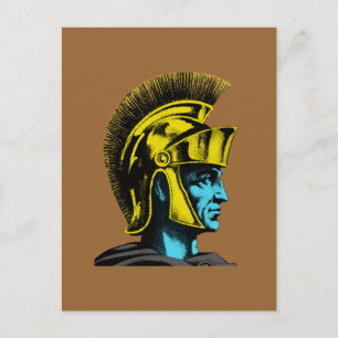 Carte Postale Portrait d'art pop gladiateur romain