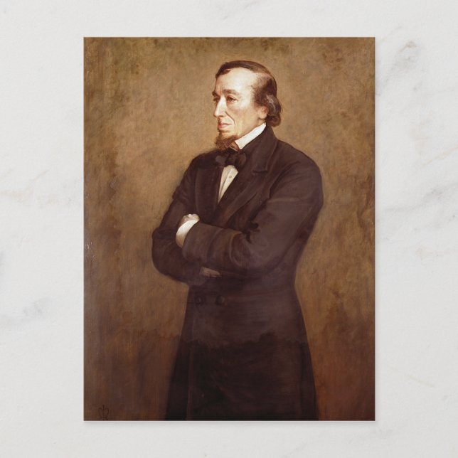 Carte Postale Portrait de Benjamin Disraeli (Devant)