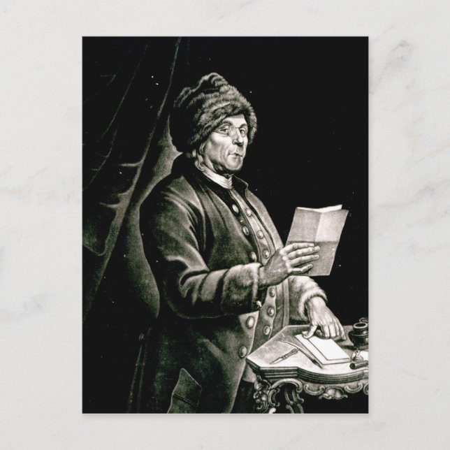 Carte Postale Portrait de Benjamin Franklin, 1777 (Devant)