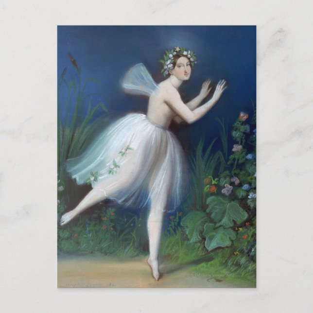 Carte Postale 'Portrait de Carlotta Grisi à Giselle' par (Devant)