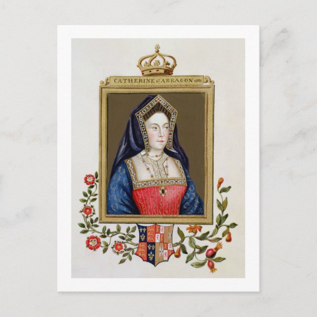 Carte Postale Portrait de Catherine d'Aragon (1485-1536) ęrs Qu (Devant)