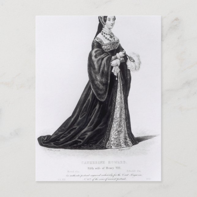 Carte Postale Portrait de Catherine gravée par Hargrave (Devant)