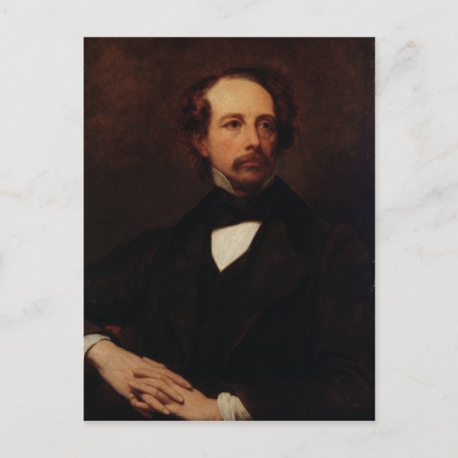Carte Postale Portrait de Charles Dickens 1855 (Devant)