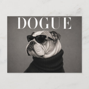 Carte Postale Portrait de chien Bouledogue Anglais de luxe