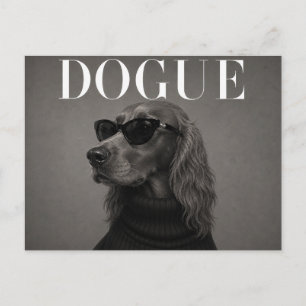 Carte Postale Portrait de chien de luxe Setter Irlandais de mode