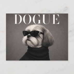 Carte Postale Portrait de chien Shih Tzu de luxe