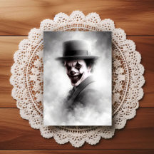 Portrait de clown rétro avec chapeau