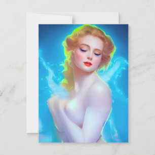 Carte Postale Portrait de déesse Ethereal - Imaginaire Surreal