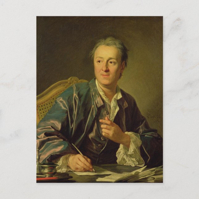 Carte Postale Portrait de Denis Diderot 1767 (Devant)