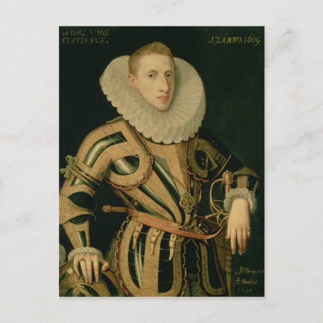 Carte Postale Portrait de Diego de Villamayor, 1609 (Devant)