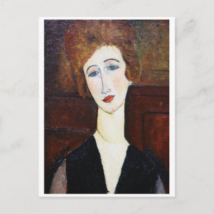 Carte Postale Portrait de femme, Modigliani