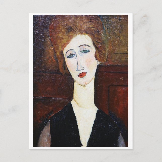 Carte Postale Portrait de femme, Modigliani (Devant)