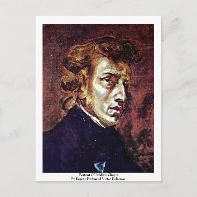 Carte Postale Portrait De Frédéric Chopin (Devant)