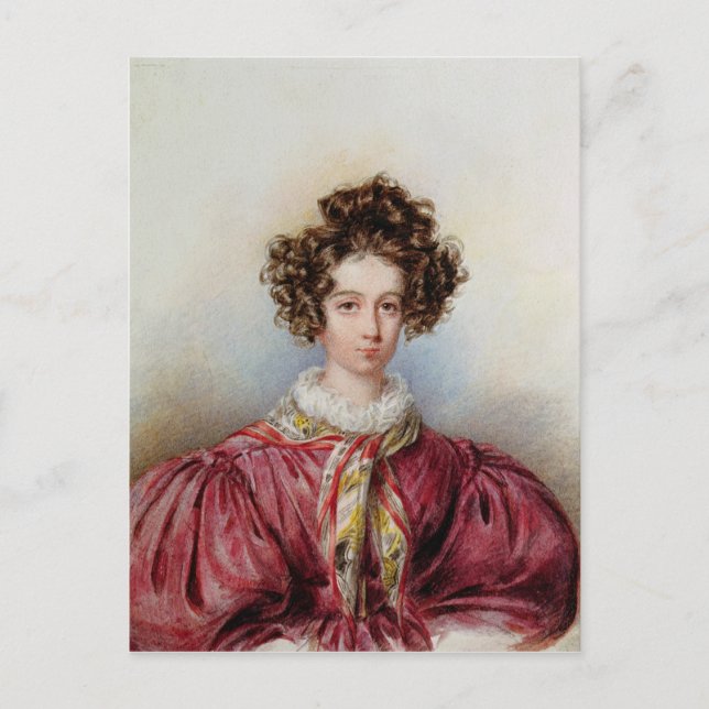 Carte Postale Portrait de George Sand 1830 (Devant)