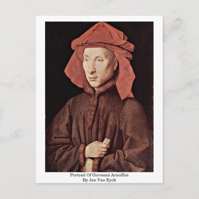 Carte Postale Portrait De Giovanni Arnolfini Par Jan Van Eyck (Devant)
