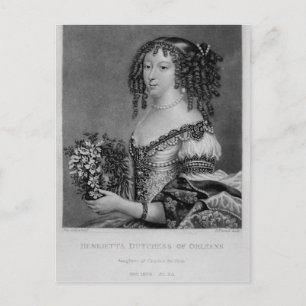Carte Postale Portrait de Henrietta Anne, Duchesse d'Orléans