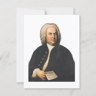 Carte Postale Portrait de J.S. Bach