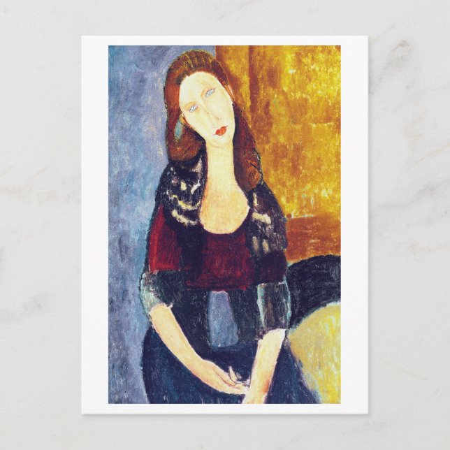 Carte Postale Portrait de Jeanne Hebuterne, Modigliani (Devant)